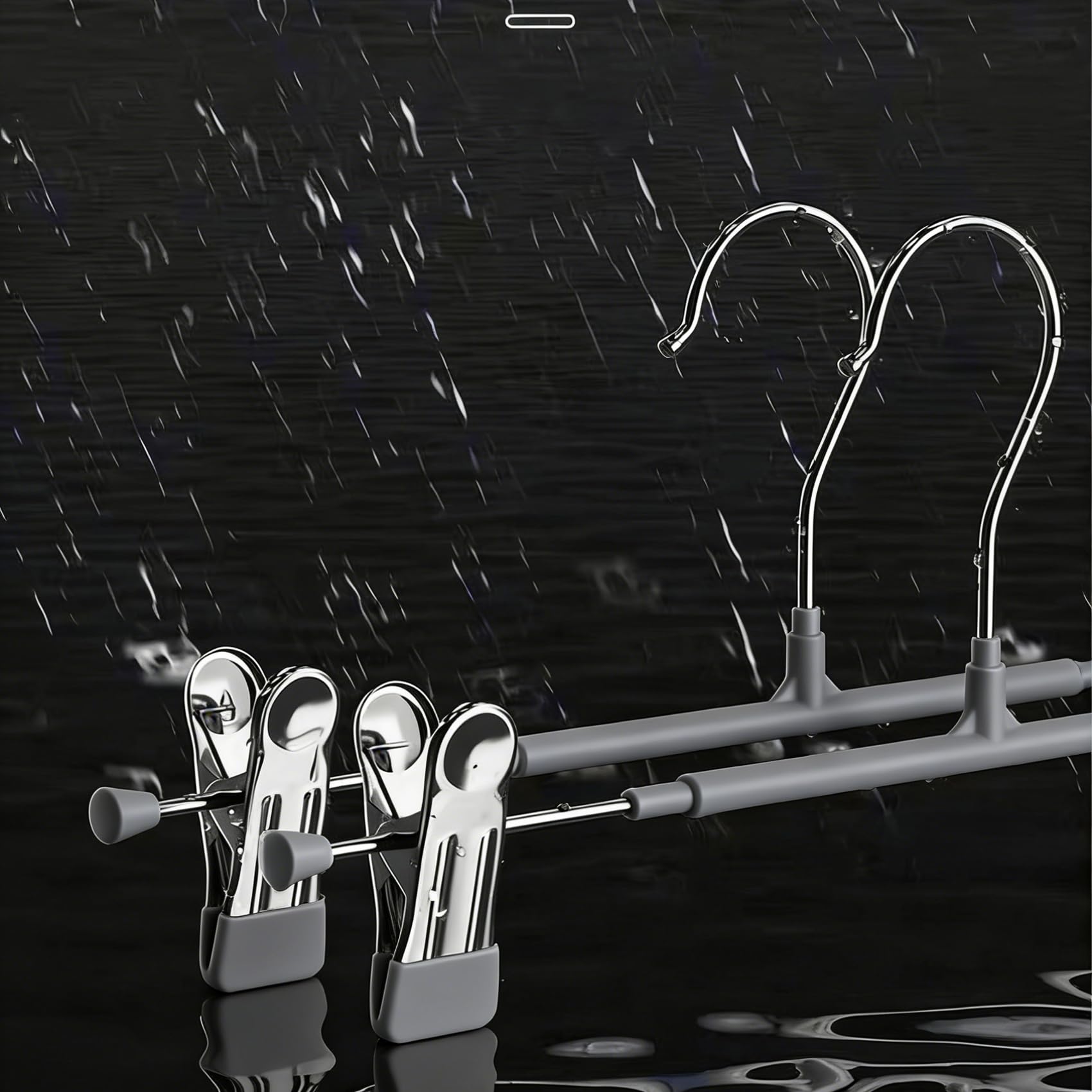 20 Pack Trouser Hanger, 30cm Pants Hangers Space Saving Skirt Hangers with Adjustable Clips,Heavy Duty Clothes Coat Garment Jeans Hangers