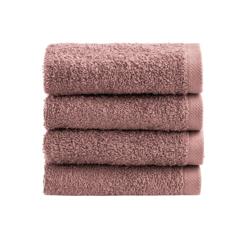 NELLA BIAGINI Minerva Bath Towels 30 x 30 cm, Set of 4, 100% Pure Terry Cotton, 420 g/m², Soft, Absorbent, Practical, Durable, Solid Colour