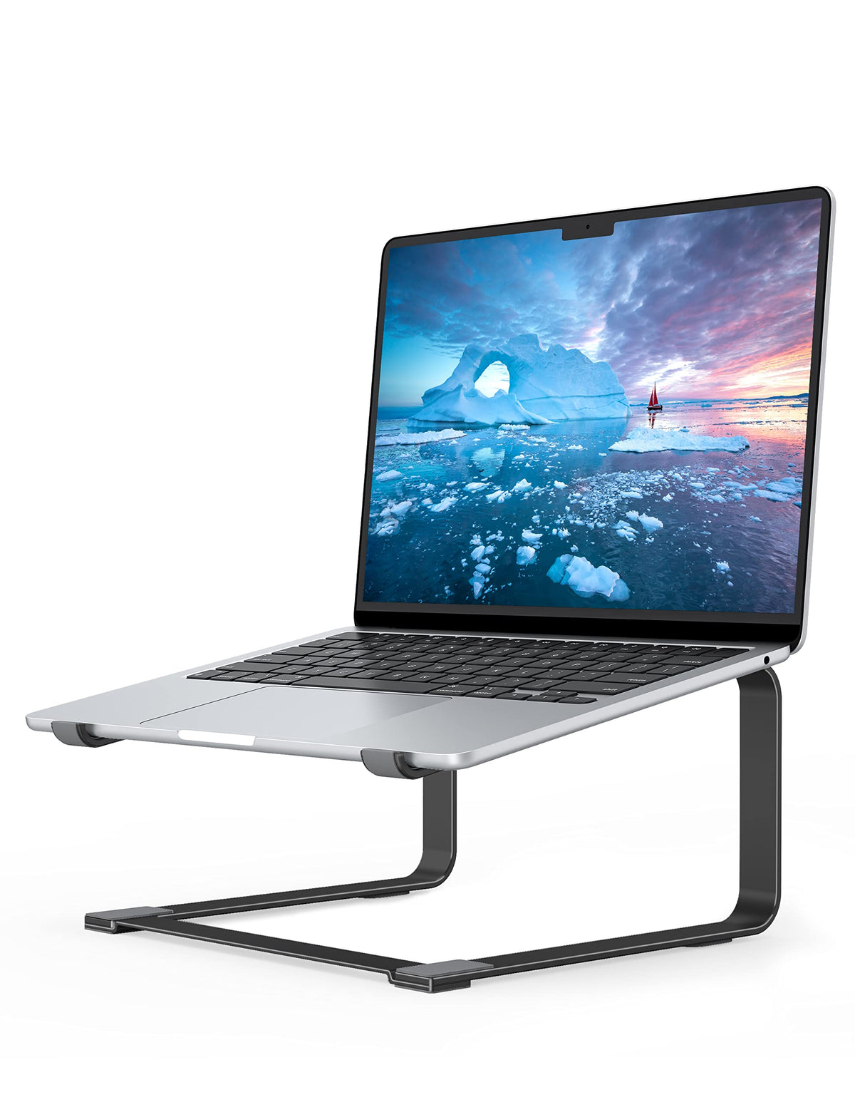 SOUNDANCE Laptop Stand for Desk, Metal Computer Riser, Heavy Stable PC Holder, Ergonomic Laptops Elevator for 12 to 17.3 Inches Notebook Computer