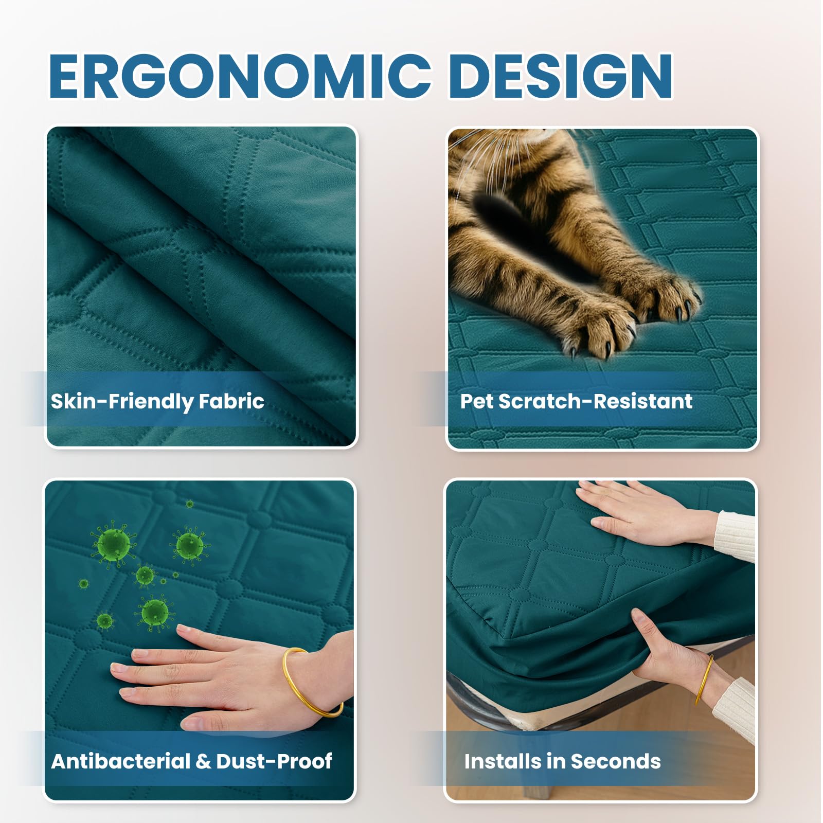 Ystyle Fitted Sheet 90 x 200 cm, Microfibre, Fitted Sheet - Mattress Height up to 30 cm, Dark Green