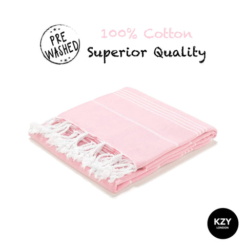 KZY LONDON Beach Towel - Large Turkish Beach Towels for Camping, Swimming, Bath, Gym, Picnic - Quick Dry, Super Absorbent, Lightweight
