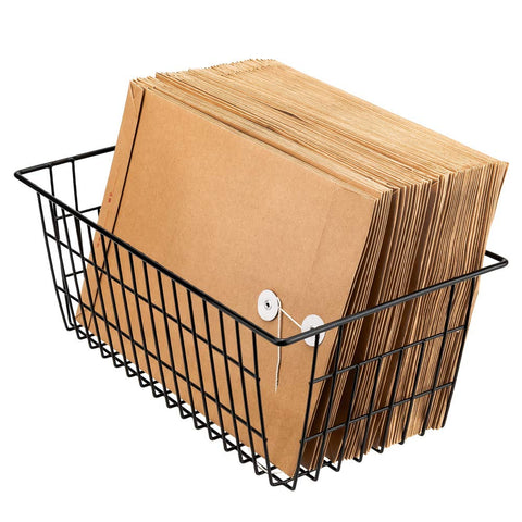 SANNO Wire Storage Baskets Freezer Baskets Farmhouse Organizer Storage Containers Large Organizer Containers for Storage, Office, Bathroom