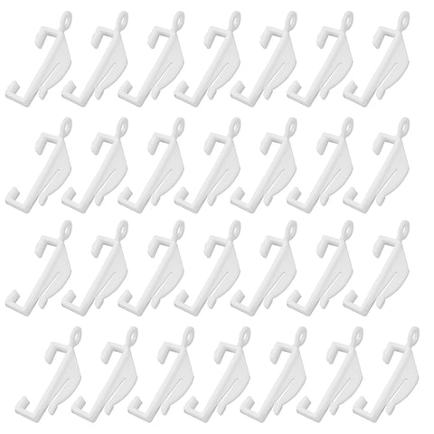 AZKEEGREY White Plastic Curtain Track Gliders Hooks, 300 Pcs