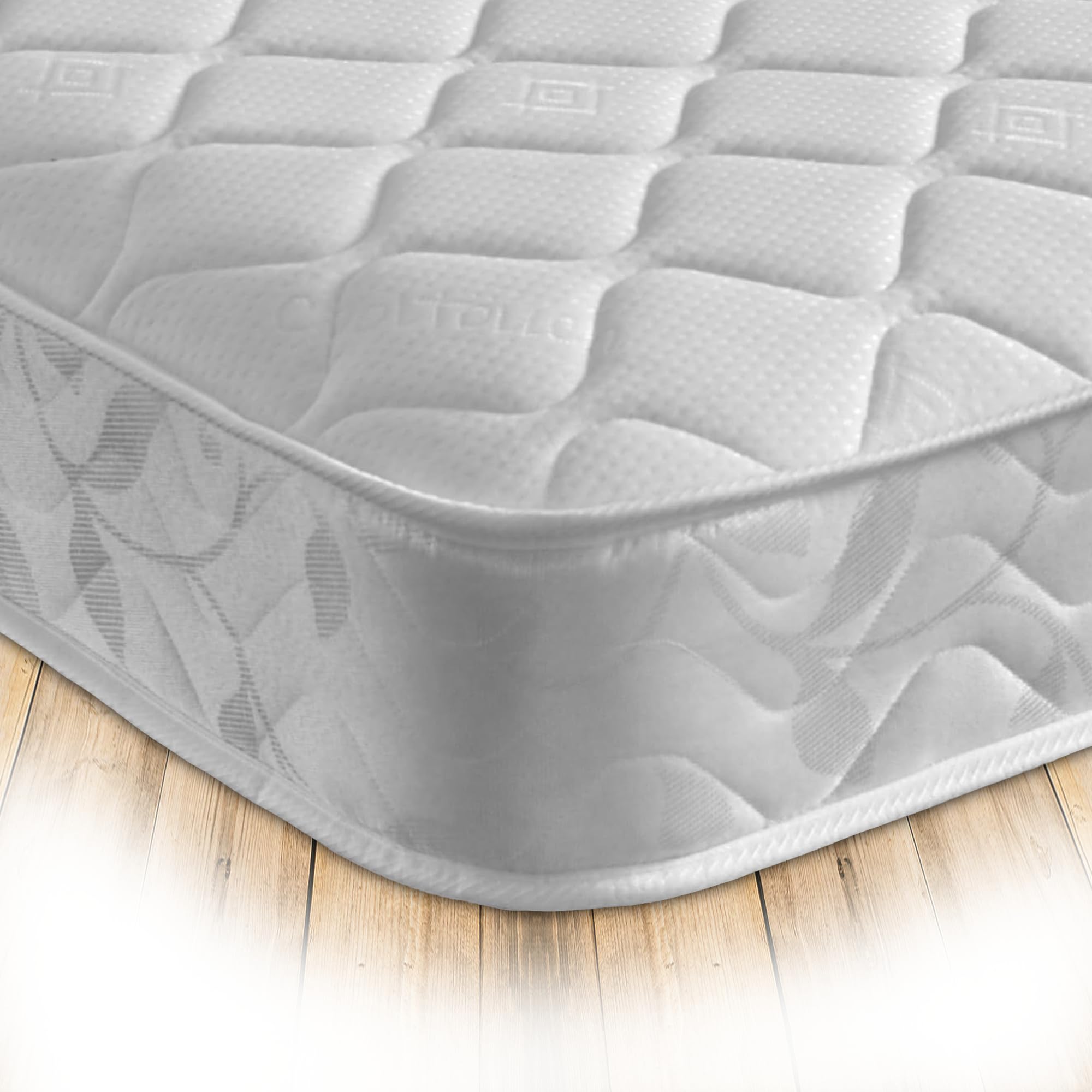 Starlight Beds Arctic White Hybrid Double Mattress, 4ft6 x 6ft3