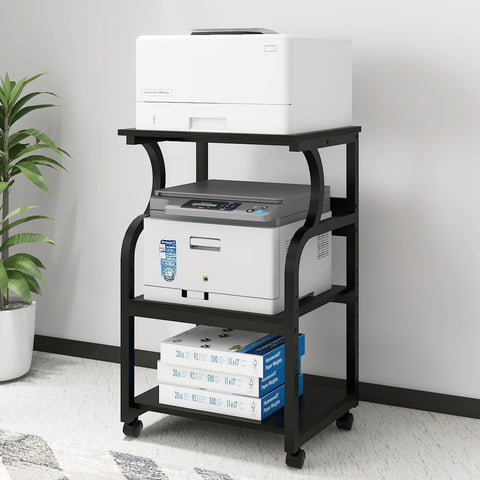 PUNCIA 50x40x73cm Large Printer Stand, Storage Unit with Adjustable Shelf