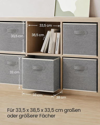 Storage Boxes Clothing Storage Basket for Wardrobe 33Lx 38Wx 33H cm 4XGrey
