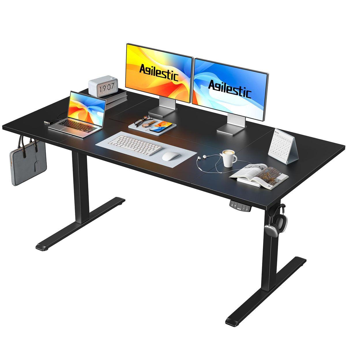 Agilestic Height Adjustable Electric Desk, 2 Memory Height, 160x80cm