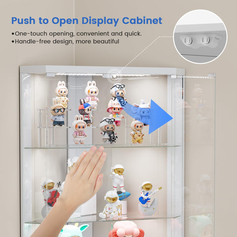 5-Tiers Corner Display Cabinet with RGB Lights for Collectibles,Living Room