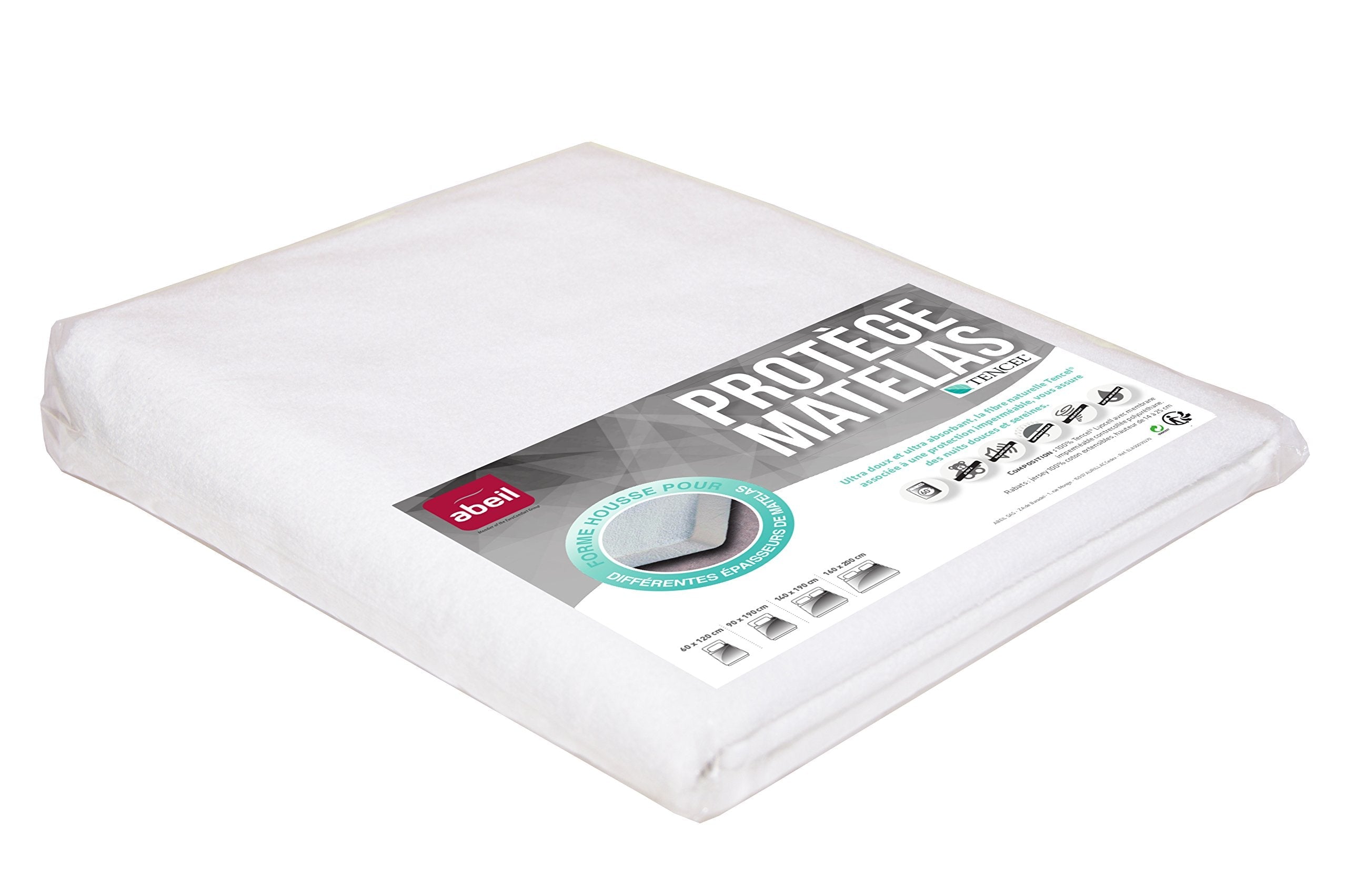 Abeil Tencel PU (Polyurethane) Waterproof Mattress Protector, white, 90 x 190 cm