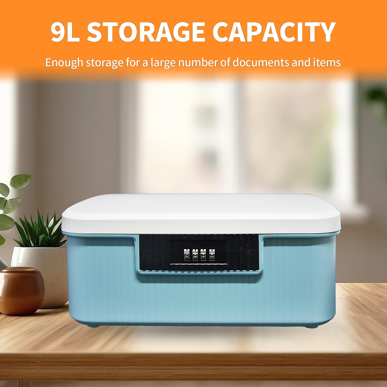 Toolzia Lockable Medicine Storage Box with Combination Lock, Hygienic Medication Storage Organizer Household Security Stash Box Lightweight Storage
