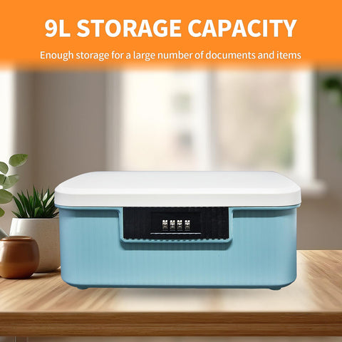 Toolzia Lockable Medicine Storage Box with Combination Lock, Hygienic Medication Storage Organizer Household Security Stash Box Lightweight Storage
