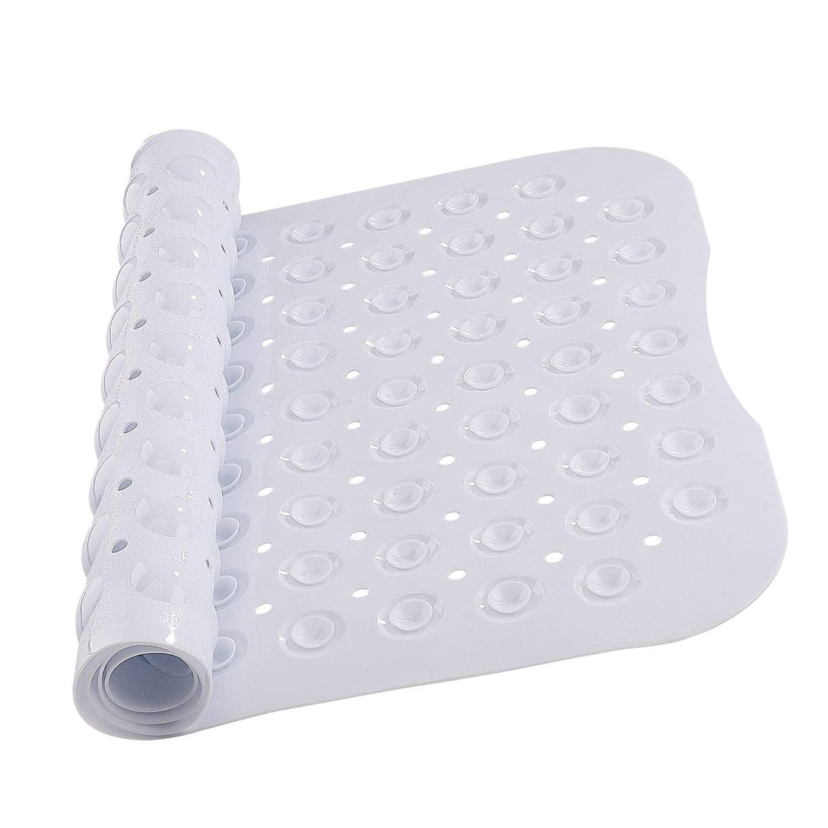 MOONLIGHT20015 Shower Bath Mat Non Slip Anti Mould & Mildew with Strong Suction Cups Grip and Drain Holes Soft Rubber Shower Mats