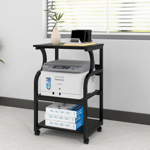 PUNCIA 50x40x73cm Large Printer Stand, Storage Unit with Adjustable Shelf