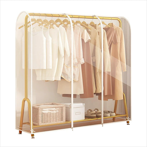 XIANTIAN6ft Transparent Clothes Rail Cover Strong Zipped Hanging Coat Large Protective Garment Cover