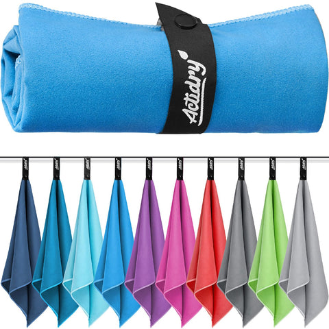 Actidry Microfiber towel - XL/L/M - 10 colors - light, quick-drying, highly absorbent - beach, bath, sauna, swimming towels, extra large