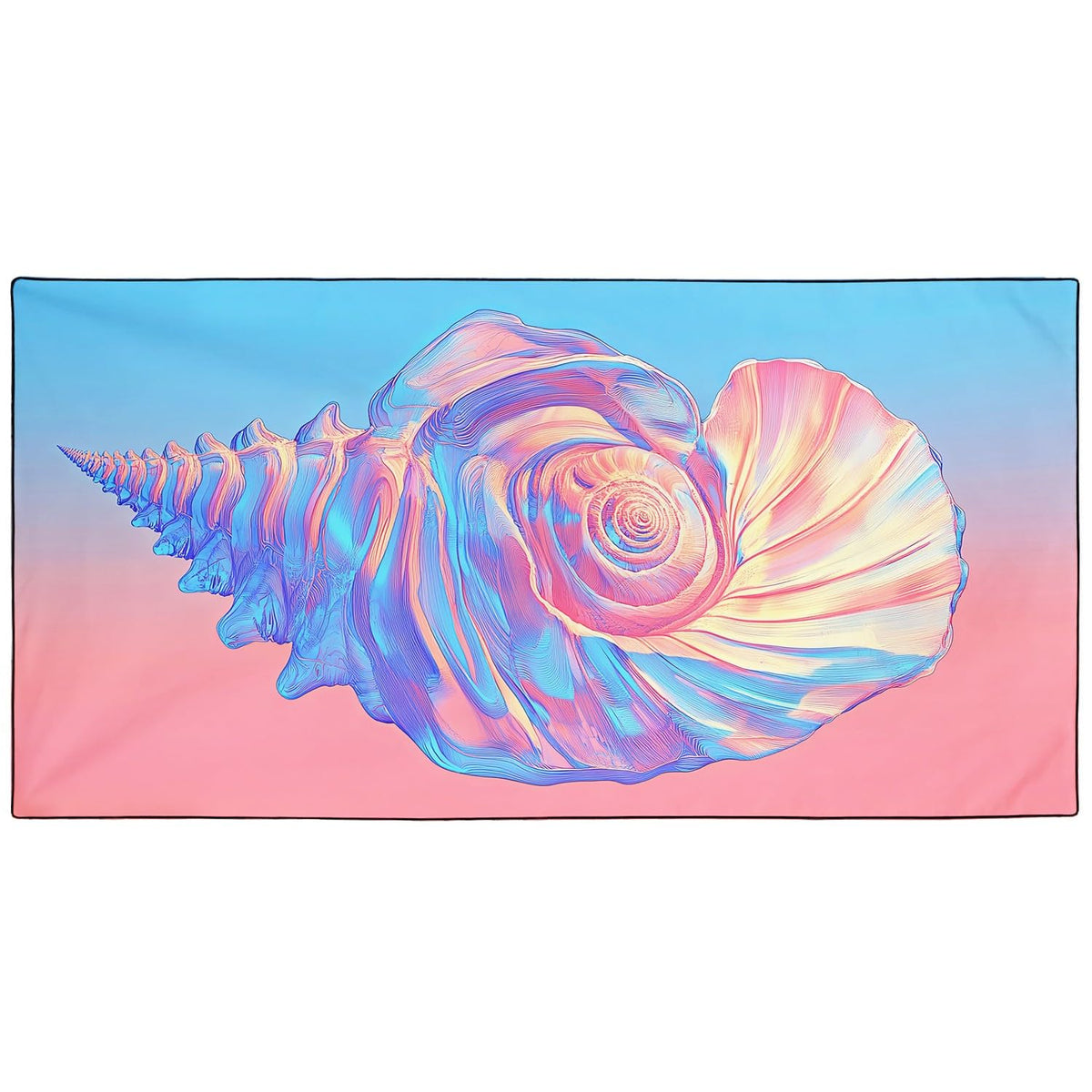 YISUMEI Pink Conch Beach Towels for Adults Extra Large 180 x 90 cm, Microfibre Lightweight Quick Dry Towel for Swimming Pool Cruise Travel Sports