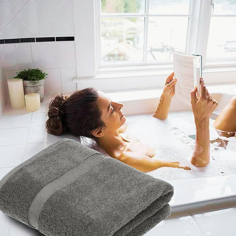 Hieftan Towels Bath Sheet Set – 100% Cotton Pack of 2 Extra Large Bath Sheets Towel 600gsm Highly Absorbent Rapid Dry Super Sheets for Bathroom 140 X