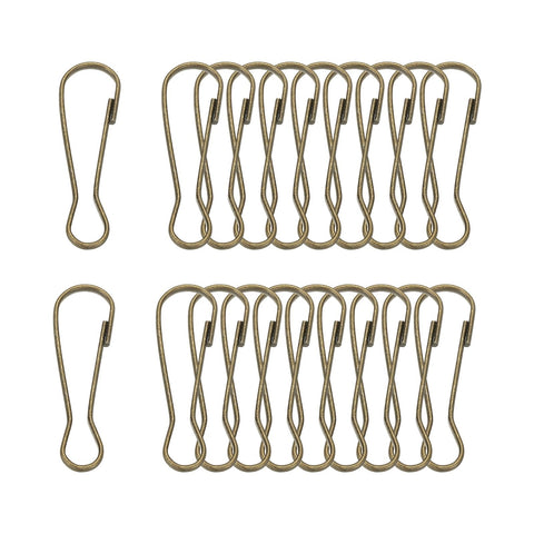 PATIKIL Lanyard Hooks Flag Pole Clip, 20 Pcs 50x15.7x3.4mm Stainless Steel 304 Spring Snap Hook Metal Clips Clasp for Key Chain Key Rings ID Card