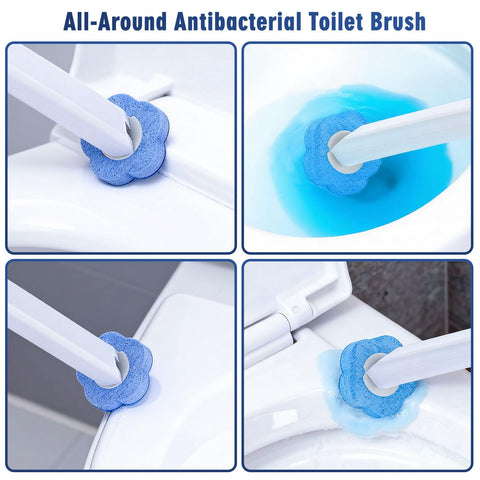 Disposable Toilet Brush With 36pcs Wand Cleaner Refills Wall Mounted Toilet Bowl Brush Holder Set Toilet Cleaning System For Bathroom Cleaning