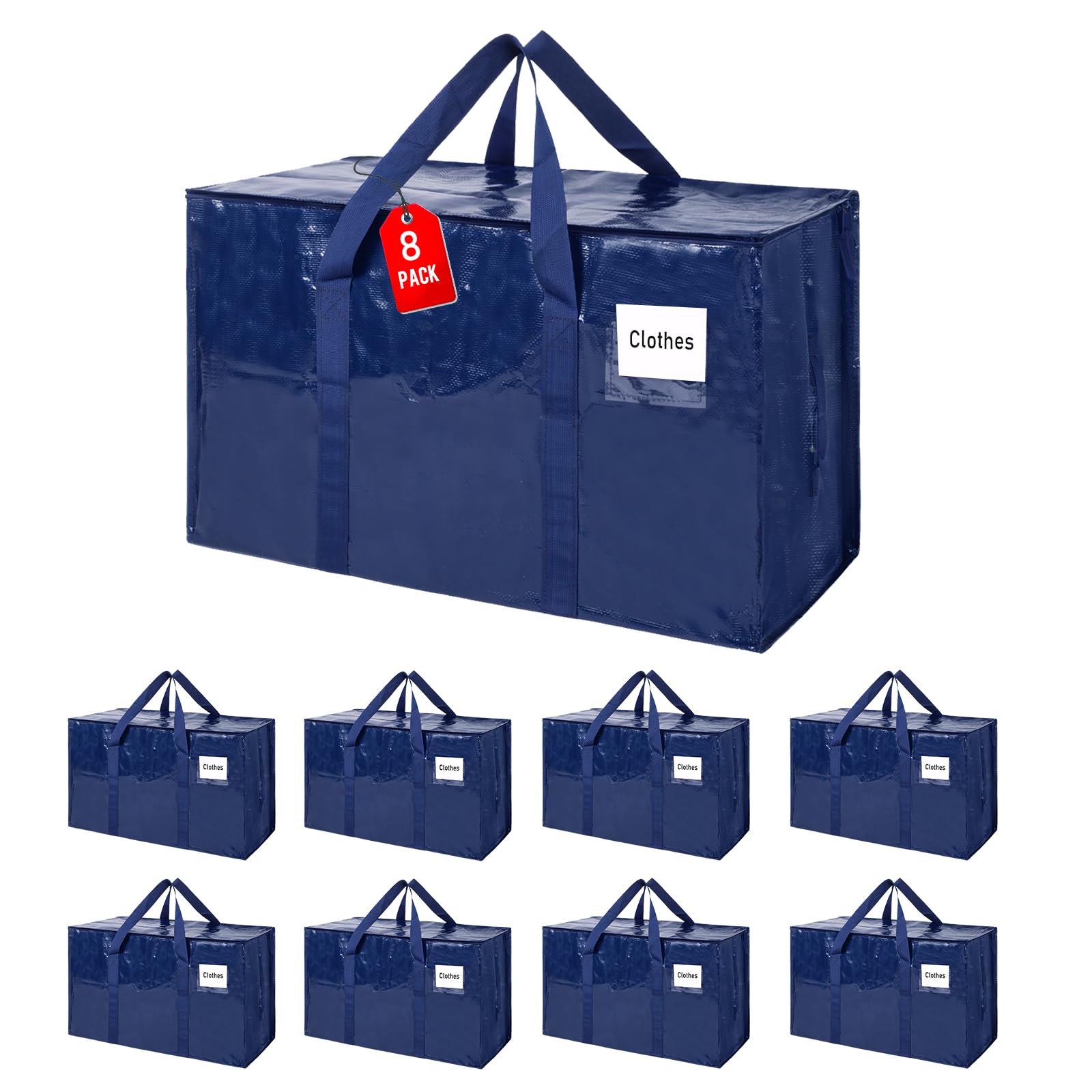 ZFWDSY Moving Bags 93 L,8-Pack Storage Bags Moving Boxes Alternatives
