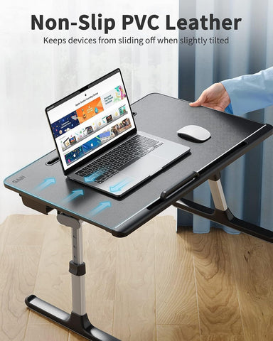 SAIJI Laptop Bed Tray Desk, X-Large Adjustable Laptop Table (Black)