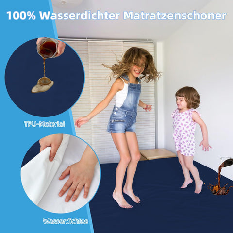 mafudoxi Waterproof Mattress Protector, 160 x 200 cm, Incontinence Fitted Sheet, Breathable Mattress Protector, Bed Sheet, Moisture Protection