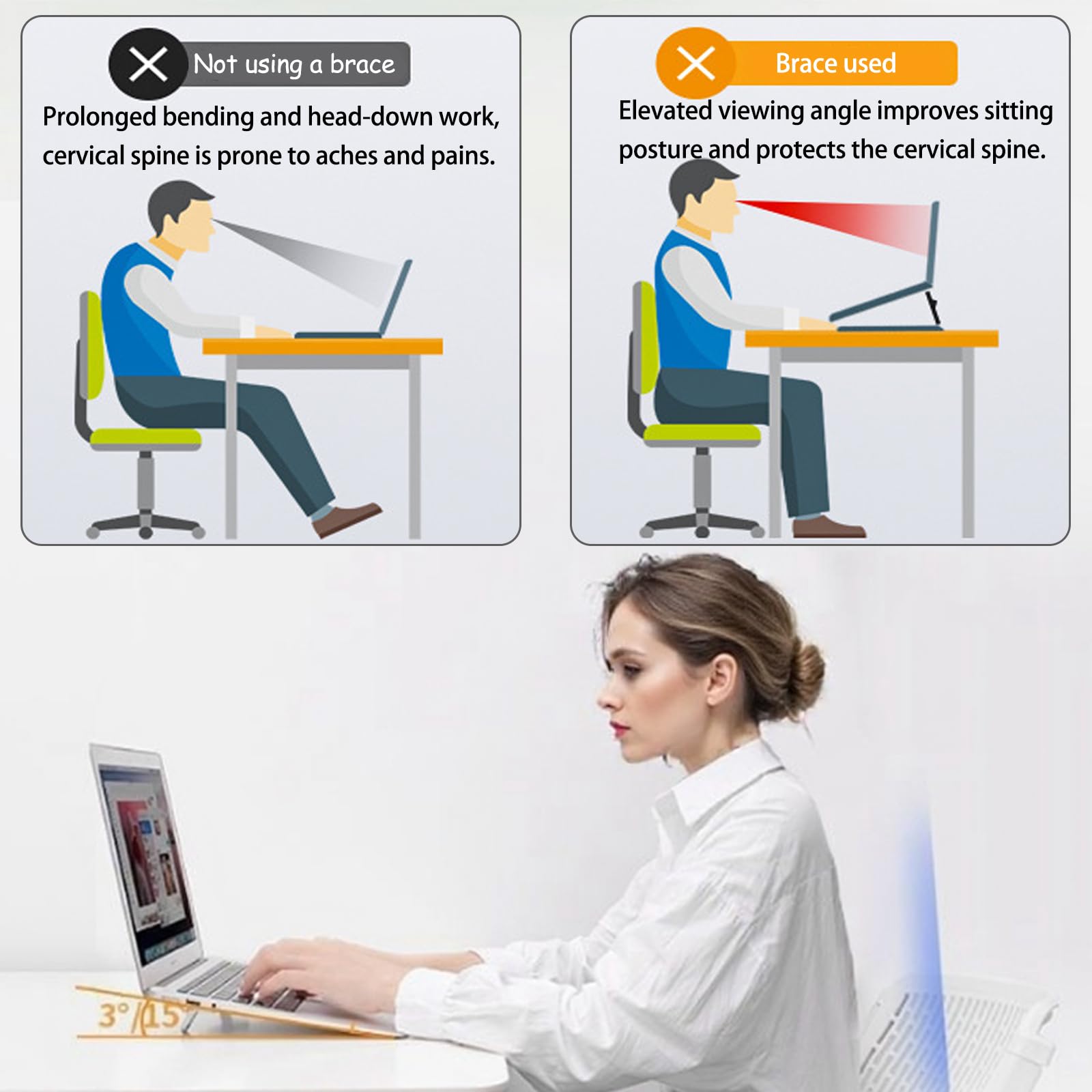 GIEEU 4 PCS Portable Keyboard Riser,Self-Adhesive Laptop Riser Stand,Mini Invisible Laptop Stand,Computer MacBook Zinc Alloy Stand for Desk