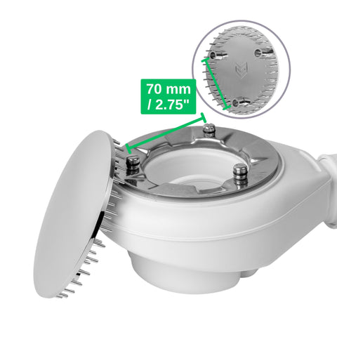 Cover for shower drain, Ø 115 mm, compatible with Viega Tempoplex drain set from model year 2006, suitable for model 6964.0, for drain hole Ø 90 mm
