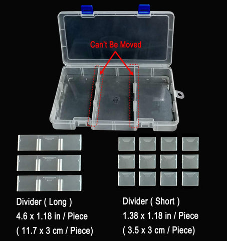 DARUITE 18 Grids Craft Storage Boxes with Compartments, Tackle Box, 2 PCS