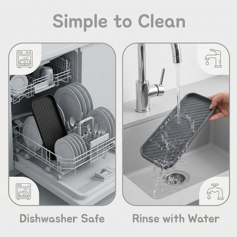 3pcs Sink Tray, Multi-Use Sponge Holder for Kitchen and Bathroom Countertops, Non-Slip Soap Dish, Tray and Utensil Organiser