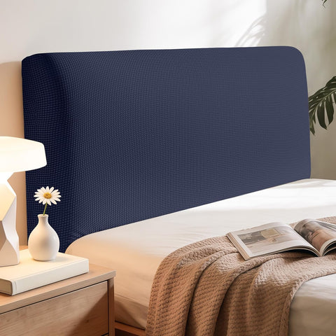 Niuoppy Bed Headboard Cover Fully Wrapped, Stretch Head Board Covers for Single Bed, Beds Headboard Protector Dustproof and Cat Scratch-proof