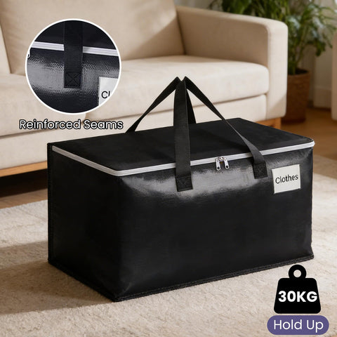6 Pack Large Moving Bags, Foldable Storage Bags for Loft, Bedding, Clothes & Toys, Heavy Duty Packing Bags with Handles, Backpack Straps & Zippers