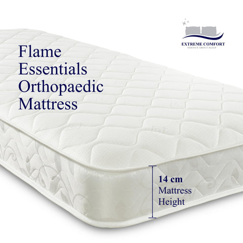 eXtreme comfort ltd Flame Essentials Orthopaedic Small Double Mattress 4 FT (120x190cm) | Firm Support Foam | Maximum Value All-Foam | 14cm Deep