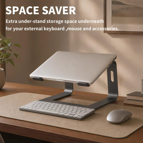 Orionstar Laptop Stand for Desk, Aluminum Laptop Riser, Portable Computer Stand for Apple Mac MacBook Air Pro 10-15.6 Inch Notebook Computer