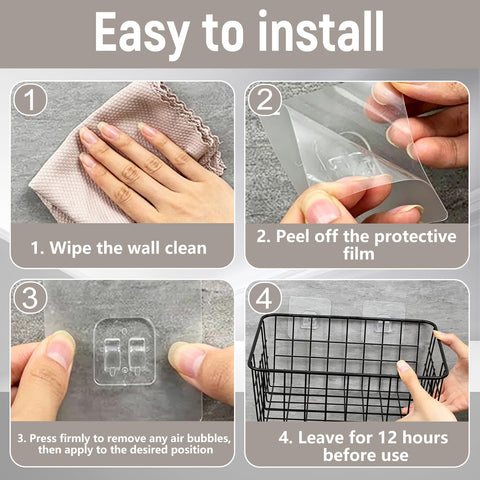 20 PCS Shower Caddy Adhesive Replacement, Adhesive Shower Caddy Hooks