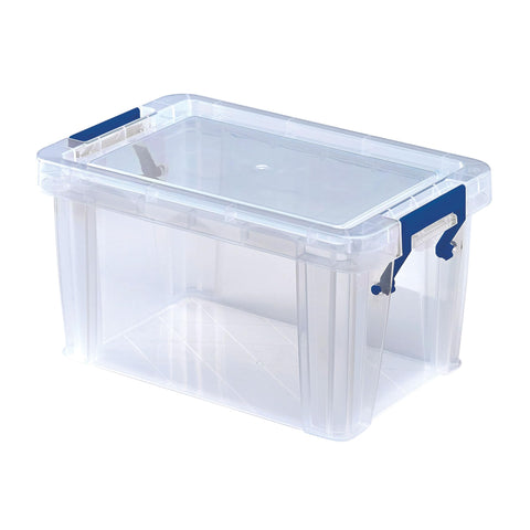 Bankers Box Storage Box 1.7L (10 Pack) - BPA-Free, Stackable Plastic Organizer with Clip-Lock Lid