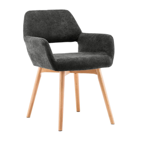 YEEFY Desk Chair No Wheels Vanity Chair Comfy Accent Chair for Living Dining Room Bedroom Home Office Mid Century Modern Upholstered Armchair with