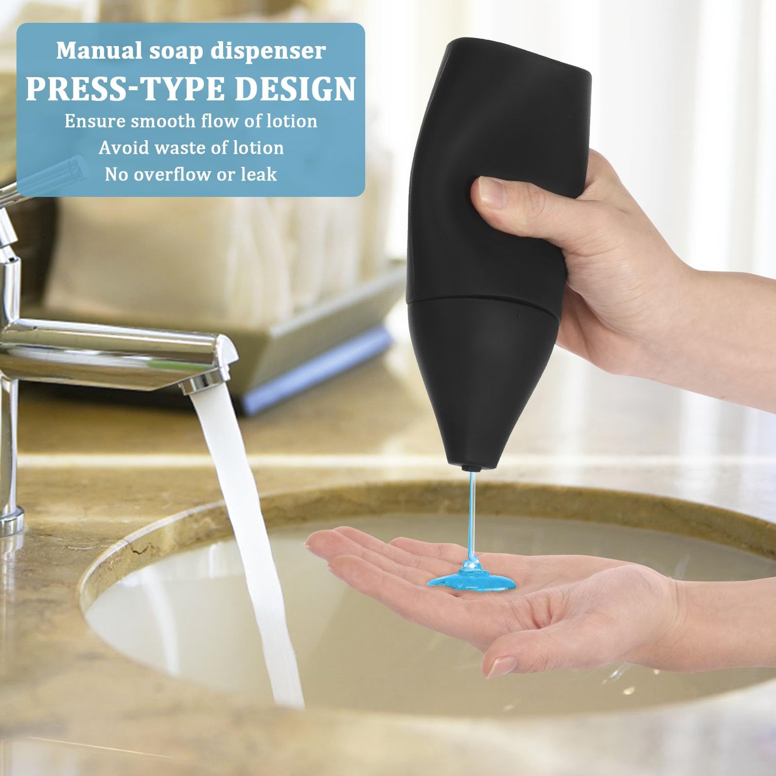 200ml Silicone Dish Soap Dispenser, Refillable Squeeze Bottle for Kitchen