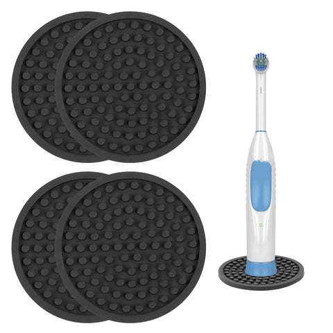 Electric Toothbrush Holder, 4 Pieces Compact Electric Toothbrush Holder, Silicone Toothbrush Holder for Children's Travel, Bathroom, 8 x 8 cm