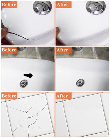 Bath Repair Kit White, Endhokn Enamel, Porcelain, Acrylic, Fiberglass, Ceramic Sink Repair Kit