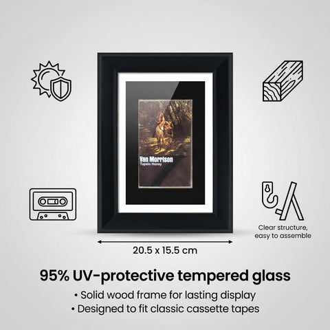 Cassette Tape Picture Frame, Cassette Tape Storage, Cassette Tape Display Frame, Cassette Tape and Suitcase Display Frame with EVA Foam Lining and