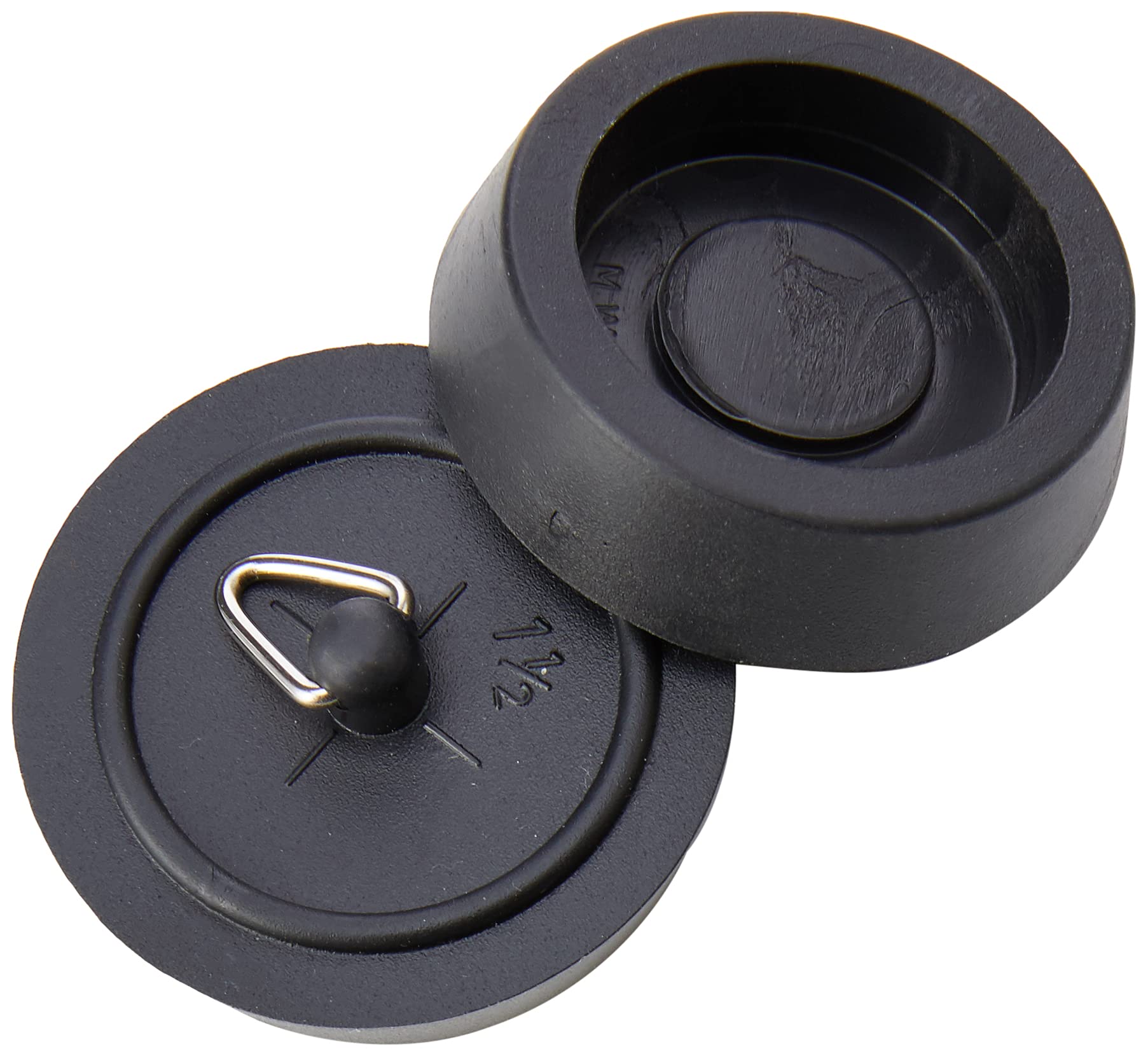 Merriway BH02223 (2 Pcs) Basin Plug, Black 38mm (1.1/2 inch) - Pack of 2 Pieces