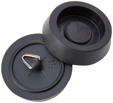 Merriway BH02223 (2 Pcs) Basin Plug, Black 38mm (1.1/2 inch) - Pack of 2 Pieces