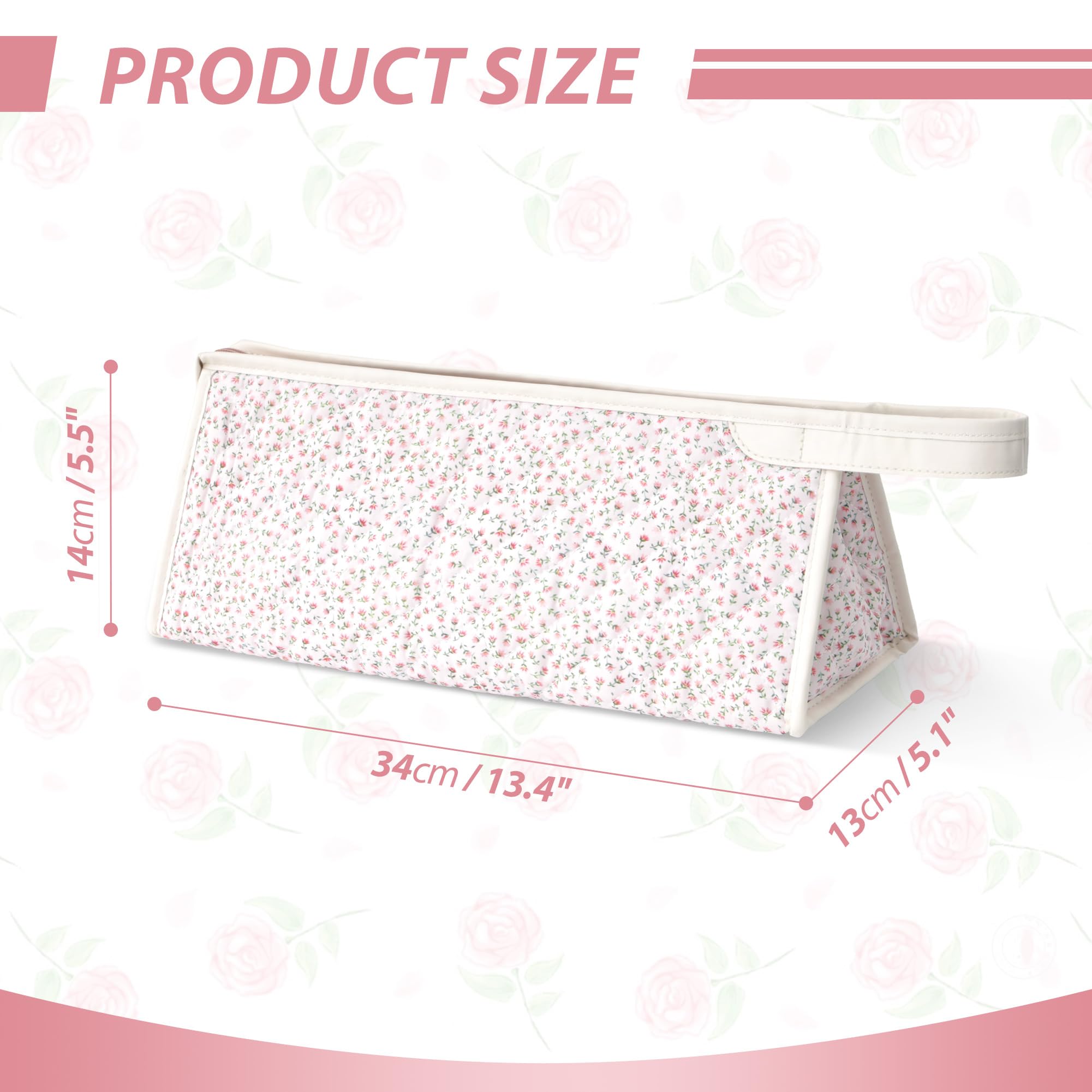Linpr Travel Organizer Bag Compatible with Dyson Hair Dryer, Flower Pink