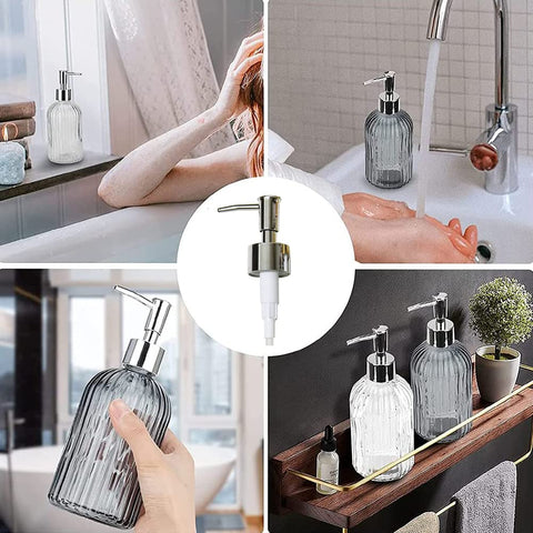 4 pieces threaded bottle soap dispenser, pump head for bottles screw, soap dispenser pump head, with 20 cm hose, screw-in pump head for bottles