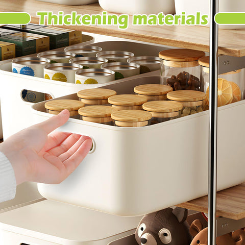 MaxEarn 9 Pack 4 Sizes Plastic Storage Boxes with Lids, 15L + 8L + 6L + 4L