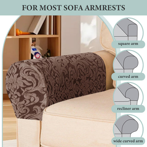 Armrest Chair Covers, Set of 4 Stretch Armchair Couch Armchair Covers for Arms Sofa