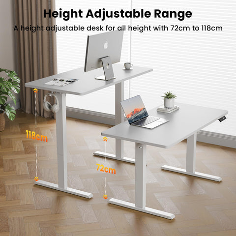 WALKINGDESK Electric Standing Desk, 120 x 60 cm, White
