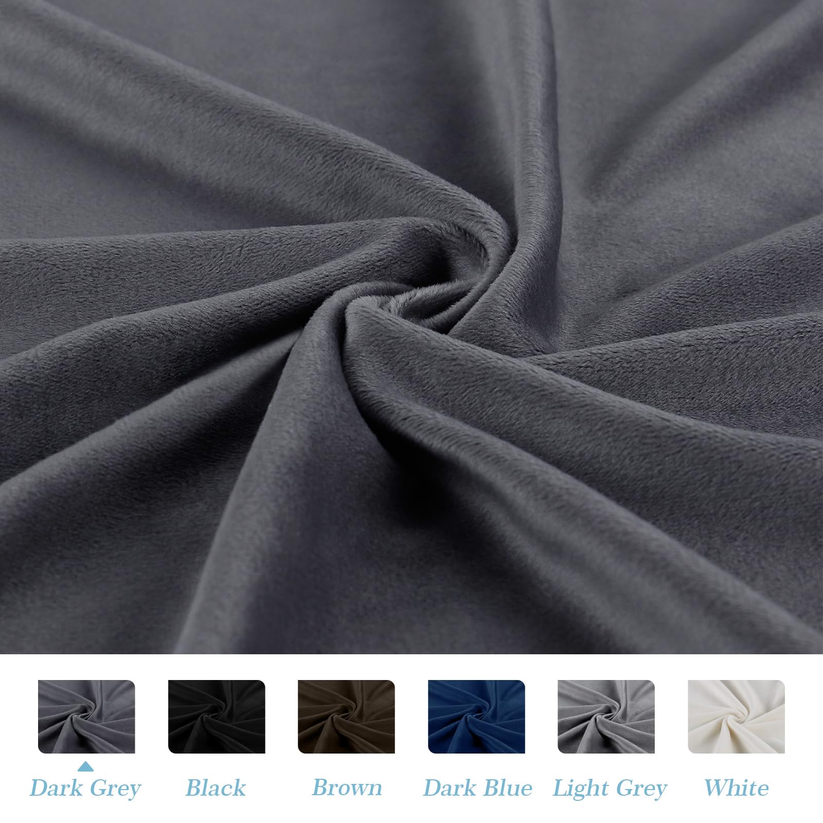 TAOCOCO Bed Headboard Covers, Headboard Covers for Double Bed/Small Double,Velvet All-inclusive Elastic Headboard Protection Cover,Grey Headboard