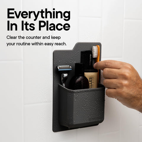 TOOLETRIES The James Organizer, Shower Storage Holder - Charcoal
